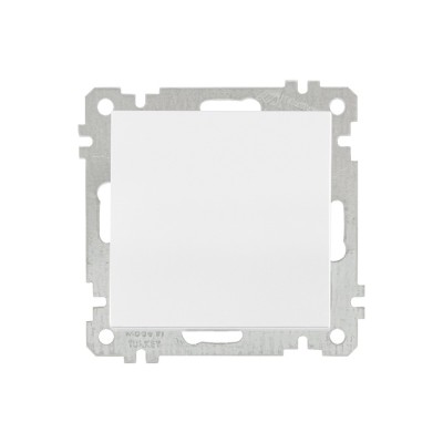 Выключатель 1-клав. (скрытый, без рамки, винт. зажим) белый, DARIA, MUTLUSAN