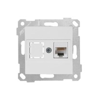 Розетка компьютерная 1xRJ45 (Cat5e, скрытая, без рамки) белая, RITA, MUTLUSAN Розетка компьютерная 1xRJ45 (Cat5e, скрытая, без рамки) белая, RITA, MUTLUSAN