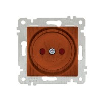 Розетка 1-ая (скрытая, без рамки, б/з, шторки) вишня, RITA, MUTLUSAN Розетка 1-ая (скрытая, без рамки, б/з, шторки) вишня, RITA, MUTLUSAN