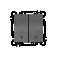 Выключатель проходной 2-клав. (скрытый, без рамки, винт. зажим) дымчатый, DARIA, MUTLUSAN Выключатель проходной 2-клав. (скрытый, без рамки, винт. зажим) дымчатый, DARIA, MUTLUSAN