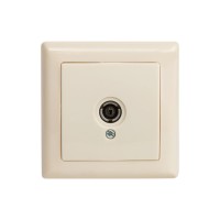 Розетка ТВ (переходная, скрытая) кремовая, DARIA, MUTLUSAN Розетка ТВ (переходная, скрытая) кремовая, DARIA, MUTLUSAN