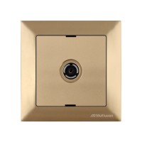 Розетка телевиз. 1-ая (скрытая, с/з, 11dB, переходная) золото, DARIA, MUTLUSAN Розетка телевиз. 1-ая (скрытая, с/з, 11dB, переходная) золото, DARIA, MUTLUSAN