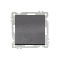 Выключатель 1-клав. (с подсветкой, скрытый, винт. зажим) дымчатый, ELITRA, MUTLUSAN Выключатель 1-клав. (с подсветкой, скрытый, винт. зажим) дымчатый, ELITRA, MUTLUSAN