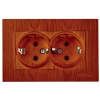 Розетка 2-ая (скрытая,с/з) вишня, RITA, MUTLUSAN Розетка 2-ая (скрытая,с/з) вишня, RITA, MUTLUSAN