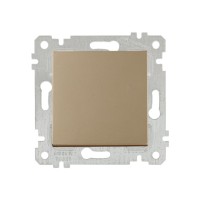 Выключатель 1-клав. двухполюсный (скрытый, без рамки, винт. зажим) золото, RITA, MUTLUSAN Выключатель 1-клав. двухполюсный (скрытый, без рамки, винт. зажим) золото, RITA, MUTLUSAN