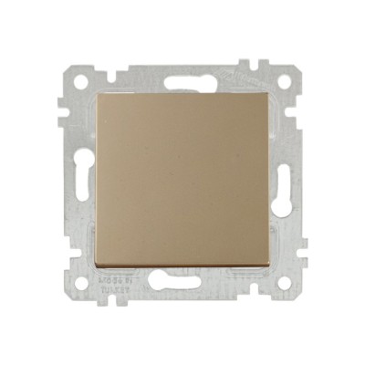 Выключатель 1-клав. двухполюсный (скрытый, без рамки, винт. зажим) золото, RITA, MUTLUSAN
