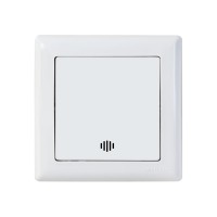 Выключатель 1-клав. (c подсветкой, скрытый, пруж. зажим) белый, DARIA, MUTLUSAN