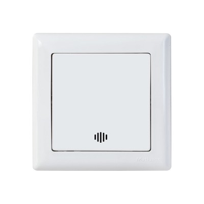 Выключатель 1-клав. (c подсветкой, скрытый, пруж. зажим) белый, DARIA, MUTLUSAN