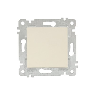 Выключатель 1-клав. (скрытый, без рамки, винт. зажим) кремовый, RITA, MUTLUSAN