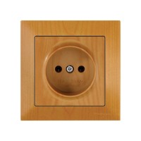 Розетка 1-ая (скрытая, б/з) дуб, DARIA, MUTLUSAN
