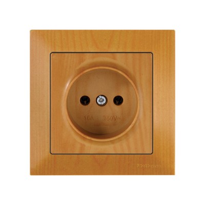 Розетка 1-ая (скрытая, б/з) дуб, DARIA, MUTLUSAN