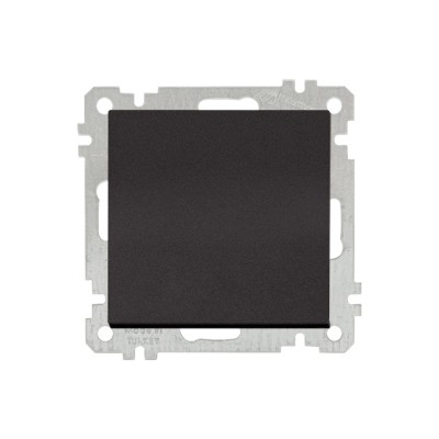 Выключатель 1-клав. (скрытый, без рамки, пруж. зажим) черный, DARIA, MUTLUSAN