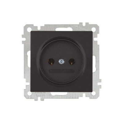 Розетка 1-ая (скрытая, без рамки, б/з) черная, DARIA, MUTLUSAN