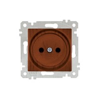 Розетка 1-ая (скрытая, без рамки, б/з) орех, RITA, MUTLUSAN Розетка 1-ая (скрытая, без рамки, б/з) орех, RITA, MUTLUSAN