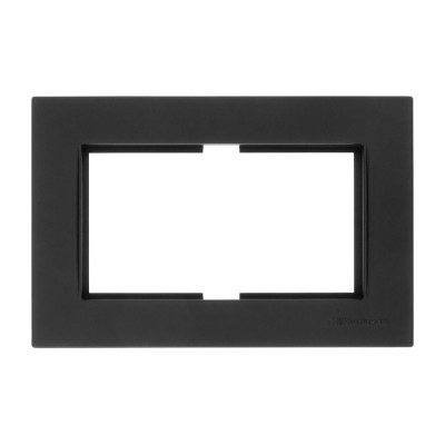Рамка для 2-ой розетки черная, RITA, MUTLUSAN