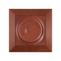 Выключатель поворотный (диммер) (скрытый, винт. зажим, 1000Вт) вишня, DARIA, MUTLUSAN