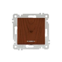Выключатель 1-клав. (с подсветкой, скрытый, без рамки, винт. зажим) орех, RITA, MUTLUSAN Выключатель 1-клав. (с подсветкой, скрытый, без рамки, винт. зажим) орех, RITA, MUTLUSAN