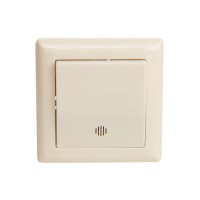 Выключатель 1-клав. (c подсветкой, скрытый, пруж. зажим) кремовый, DARIA, MUTLUSAN