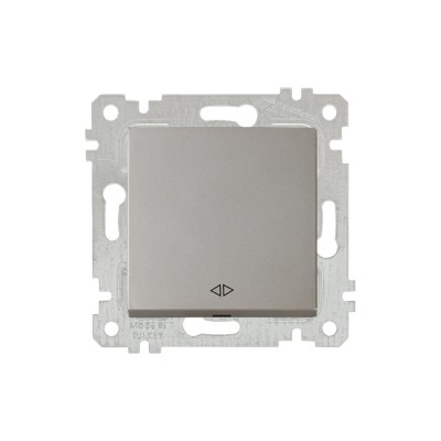 Выключатель промежуточный многопозиционный (скрытый, без рамки, пруж. зажим) титан, RITA, MUTLUSAN