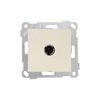 Розетка телевиз. 1-ая (скрытая, без рамки, с/з, 11dB, переходная) кремовая, RITA, MUTLUSAN Розетка телевиз. 1-ая (скрытая, без рамки, с/з, 11dB, переходная) кремовая, RITA, MUTLUSAN