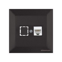 Розетка компьютерная 1xRJ45 (Cat5e, скрытая) черная, DARIA, MUTLUSAN Розетка компьютерная 1xRJ45 (Cat5e, скрытая) черная, DARIA, MUTLUSAN