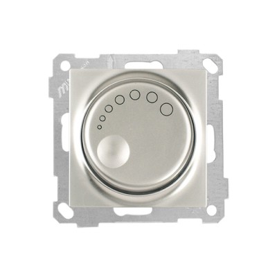 Выключатель поворотный (диммер) (скрытый, без рамки, винт. зажим, 1000Вт) титан, DARIA, MUTLUSAN