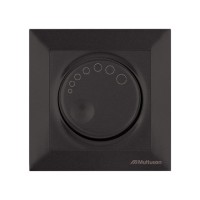 Выключатель поворотный (диммер) (скрытый, винт. зажим, 600Вт) черный, DARIA, MUTLUSAN Выключатель поворотный (диммер) (скрытый, винт. зажим, 600Вт) черный, DARIA, MUTLUSAN