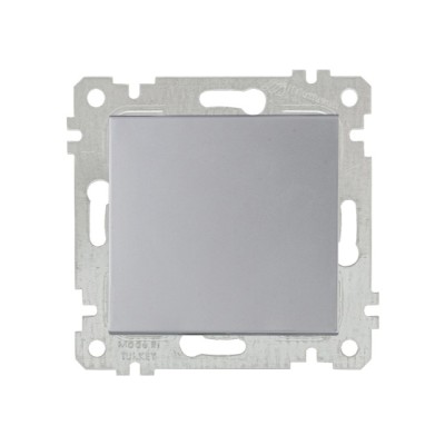 Выключатель 1-клав. двухполюсный (скрытый, без рамки, винт. зажим) серебро, RITA, MUTLUSAN
