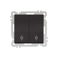 Выключатель проходной 2-клав. (скрытый, без рамки, пруж. зажим) черный, DARIA, MUTLUSAN Выключатель проходной 2-клав. (скрытый, без рамки, пруж. зажим) черный, DARIA, MUTLUSAN