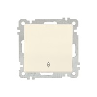 Выключатель проходной 1-клав. (скрытый, без рамки, винт. зажим) кремовый, DARIA, MUTLUSAN Выключатель проходной 1-клав. (скрытый, без рамки, винт. зажим) кремовый, DARIA, MUTLUSAN