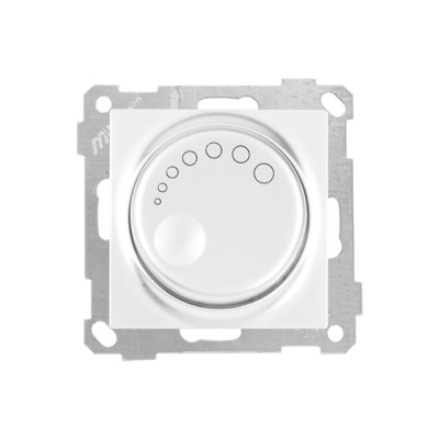 Выключатель поворотный (диммер) (скрытый, без рамки, винт. зажим, 600Вт) белый, DARIA, MUTLUSAN