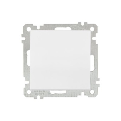 Выключатель 1-клав. двухполюсный (скрытый, винт. зажим) белый, ELITRA, MUTLUSAN