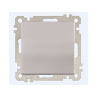 Выключатель 1-клав. двухполюсный (скрытый, без рамки, пруж. зажим) серебро, DARIA, MUTLUSAN