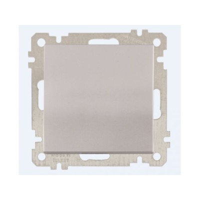 Выключатель 1-клав. двухполюсный (скрытый, без рамки, пруж. зажим) серебро, DARIA, MUTLUSAN