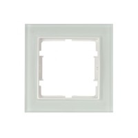 Рамка 1-ая белое стекло ELITRA, MUTLUSAN Рамка 1-ая белое стекло ELITRA, MUTLUSAN