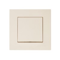 Выключатель двухполюсный (скрытый, пруж. зажим) кремовый, RITA, MUTLUSAN