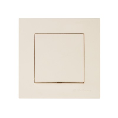 Выключатель двухполюсный (скрытый, пруж. зажим) кремовый, RITA, MUTLUSAN