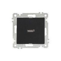 Розетка 1-ая USB (скрытая, без рамки) черная, RITA, MUTLUSAN Розетка 1-ая USB (скрытая, без рамки) черная, RITA, MUTLUSAN