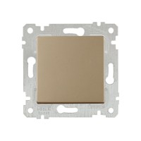 Выключатель 1-клав. (скрытый, без рамки, пруж. зажим) золото, RITA, MUTLUSAN