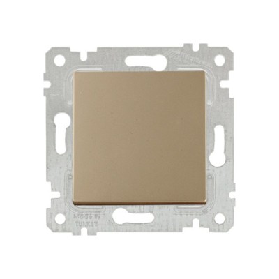Выключатель 1-клав. (скрытый, без рамки, пруж. зажим) золото, RITA, MUTLUSAN