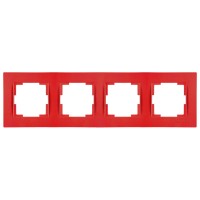Рамка 4-ая горизонтальная красная, RITA, MUTLUSAN