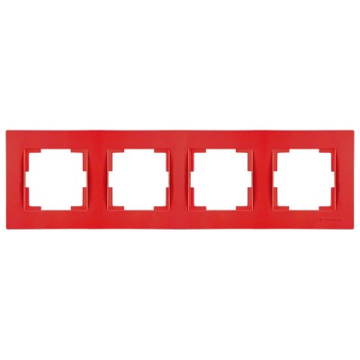 Рамка 4-ая горизонтальная красная, RITA, MUTLUSAN