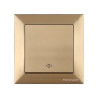 Выключатель промежуточный многопозиционный (скрытый, пруж. зажим) золото, DARIA, MUTLUSAN