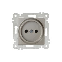 Розетка 1-ая (скрытая, без рамки, б/з) титан, RITA, MUTLUSAN