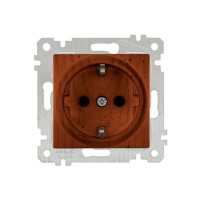 Розетка 1-ая (скрытая, без рамки, с/з) вишня, RITA, MUTLUSAN Розетка 1-ая (скрытая, без рамки, с/з) вишня, RITA, MUTLUSAN