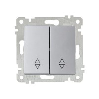 Выключатель проходной 2-клав. (скрытый, без рамки, винт. зажим) серебро, RITA, MUTLUSAN Выключатель проходной 2-клав. (скрытый, без рамки, винт. зажим) серебро, RITA, MUTLUSAN