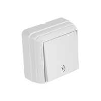 Выключатель 1-клав. проходной (открытый), белый, BRON, MUTLUSAN Выключатель 1-клав. проходной (открытый), белый, BRON, MUTLUSAN