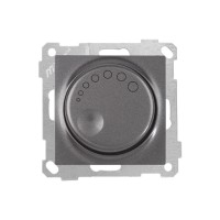 Выключатель поворотный (диммер) (скрытый, без рамки, винт. зажим, 1000Вт) дымчатый, DARIA, MUTLUSAN Выключатель поворотный (диммер) (скрытый, без рамки, винт. зажим, 1000Вт) дымчатый, DARIA, MUTLUSAN