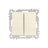 Выключатель 2-клав. (скрытый, без рамки, винт. зажим) кремовый, DARIA, MUTLUSAN Выключатель 2-клав. (скрытый, без рамки, винт. зажим) кремовый, DARIA, MUTLUSAN