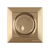 Выключатель поворотный (диммер) (скрытый, винт. зажим, 1000Вт) золото, DARIA, MUTLUSAN